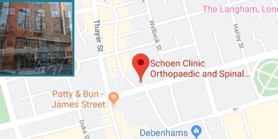 Driving direction of The Schoen Clinic London Location